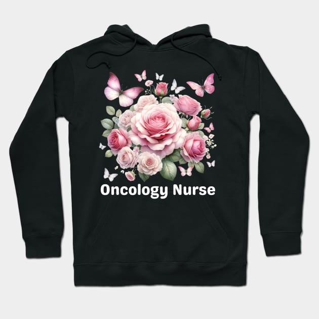 Oncology Nurse Hoodie by Her Typography Designs